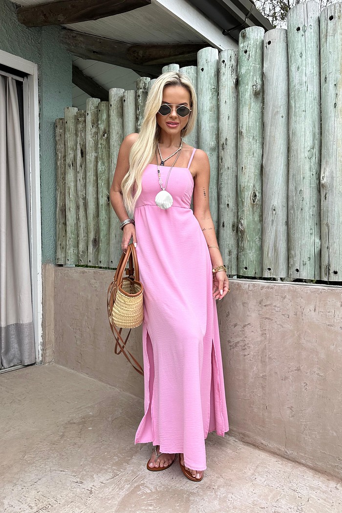 Vestido Midi Liah Rosa Baby