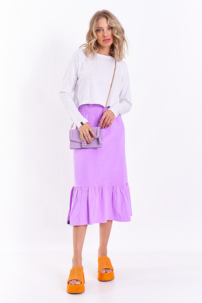 Saia Babado Violeta