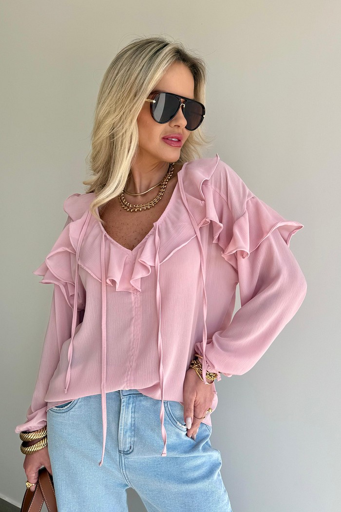 Camisa Veneza Rosa Claro