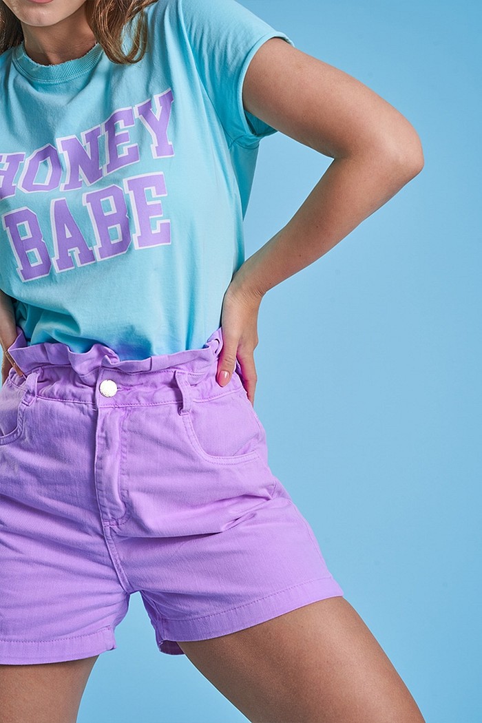 Shorts Elástico Cós Clochard Lilás