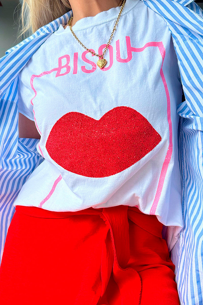 T-shirt Bisou Branco