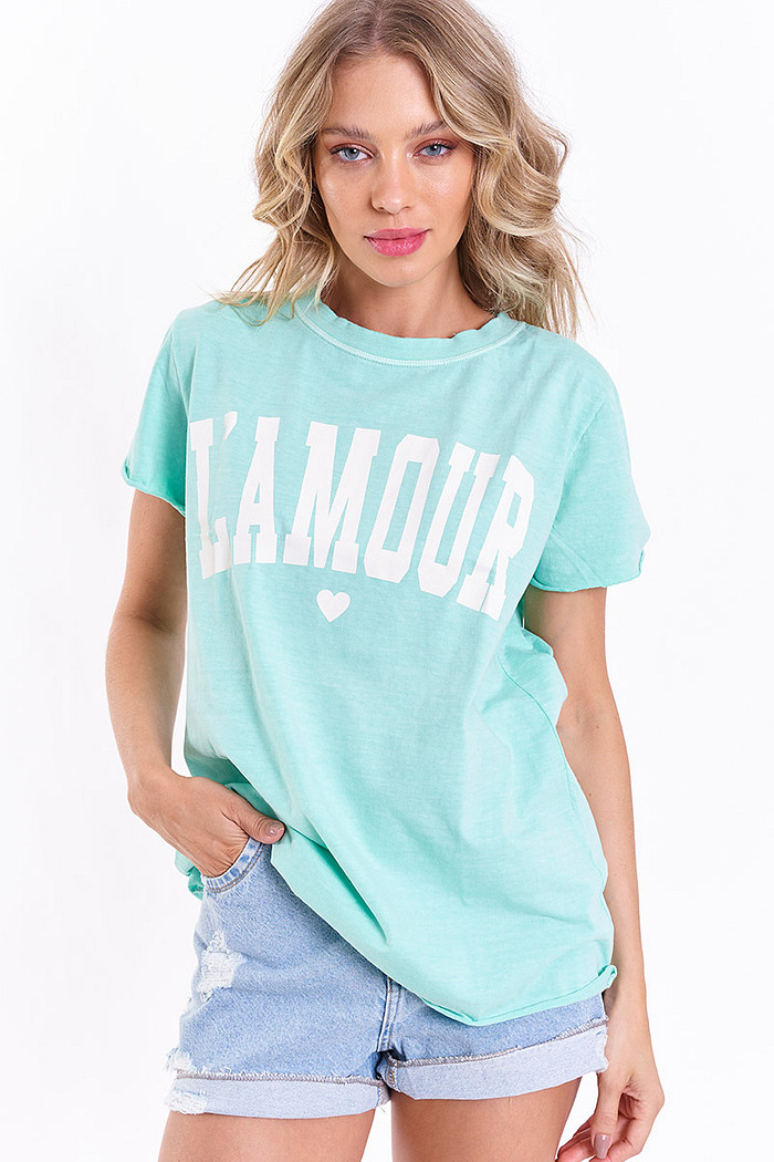 T-Shirt L'amour Verde Acqua