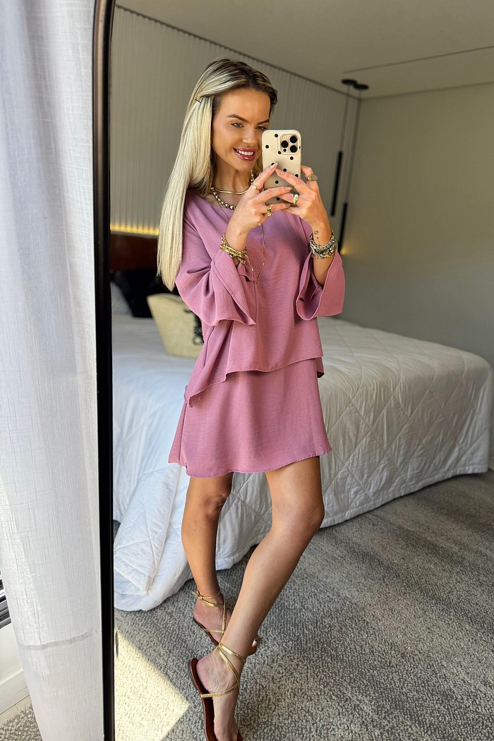 Vestido Alícia Rosa Antigo