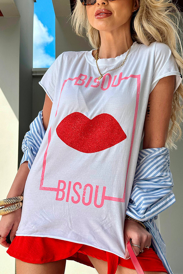 T-shirt Bisou Branco