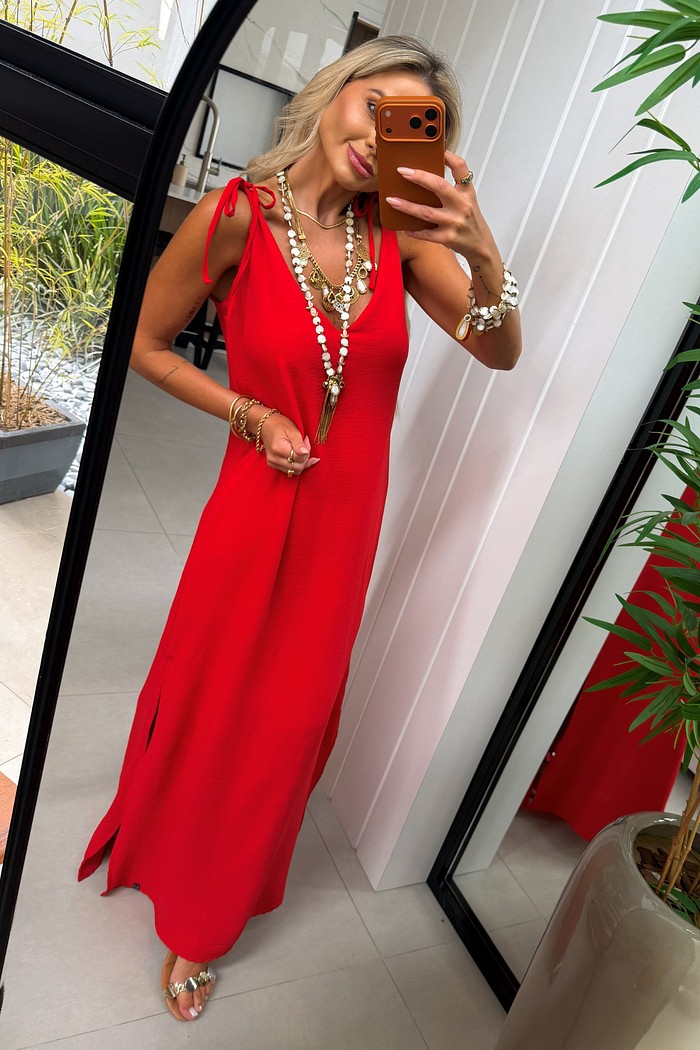 Vestido Longo Ibiza Vermelho Scarlet