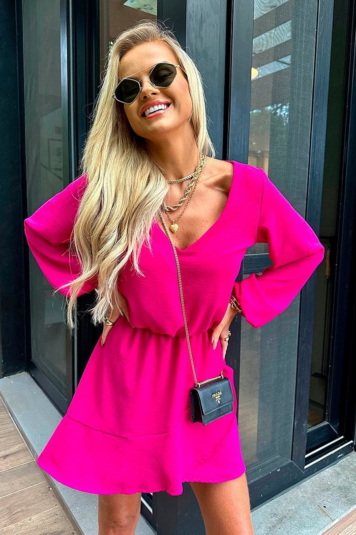 Vestido Curto Charlotte Framboesa