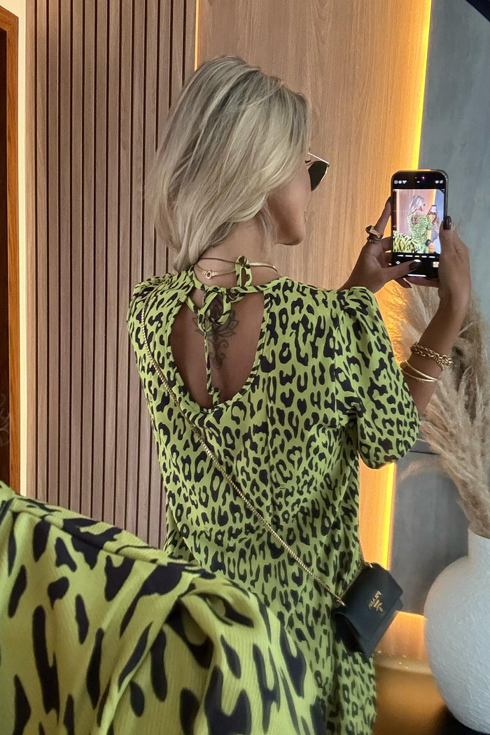 Vestido Lindsay Manga Curta Lima