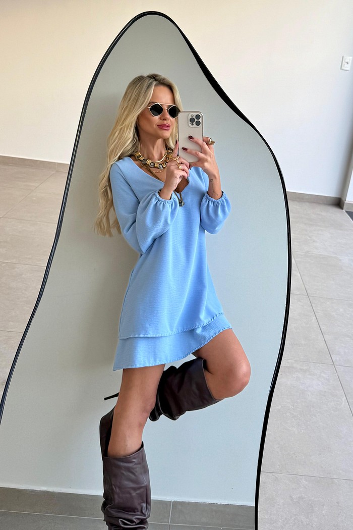 Vestido Duplo Maya Blue Sky