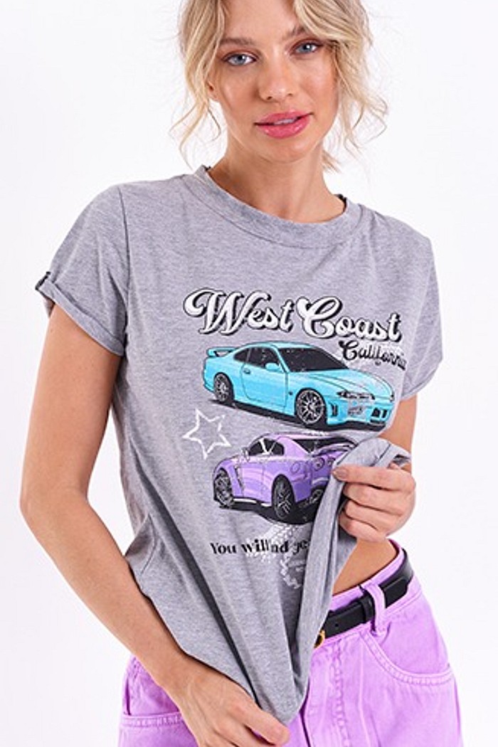 T-shirt West Coast Cinza