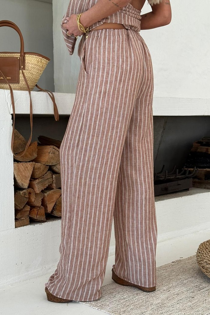 Calça Pantalona Isla Marrom