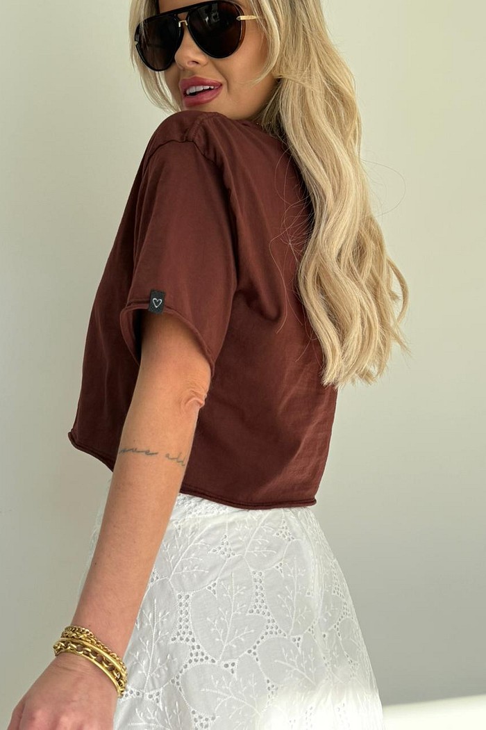 Cropped Basic Marrom