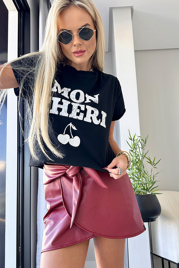 T-Shirt Mon Chéri Preto