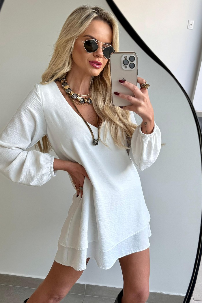 Vestido Duplo Maya Off White