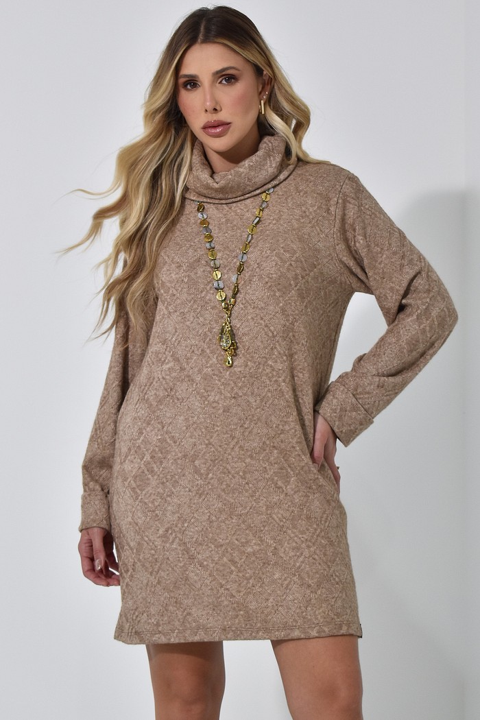 Vestido Tricot Villa Camel