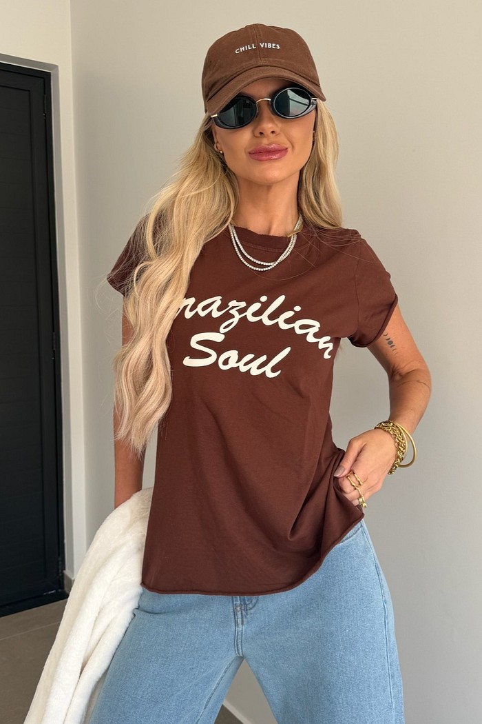 T-shirt Brazilian Soul Marrom