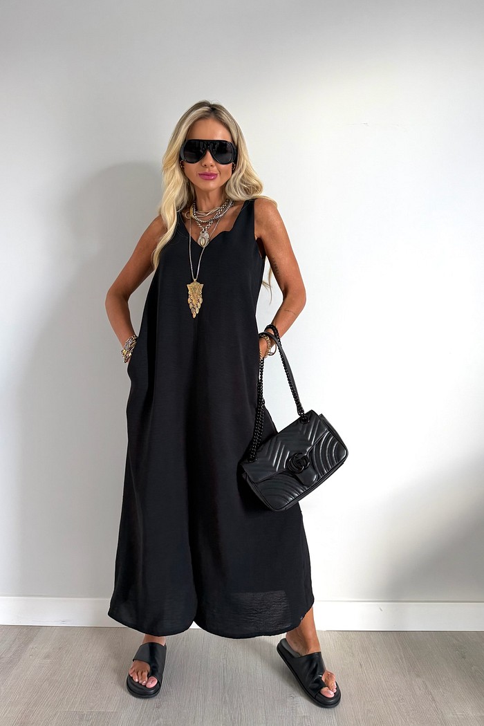 Vestido Midi Mahina Preto
