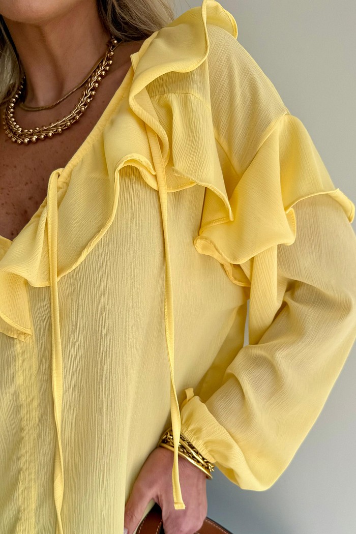 Camisa Veneza Amarelo Manteiga