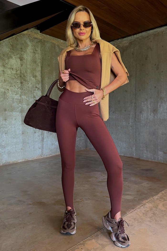 Calça Legging Pezinho Lifestyle Marrom