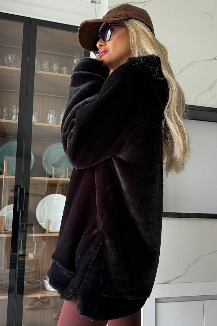 Blusão Pele Ágata Preto