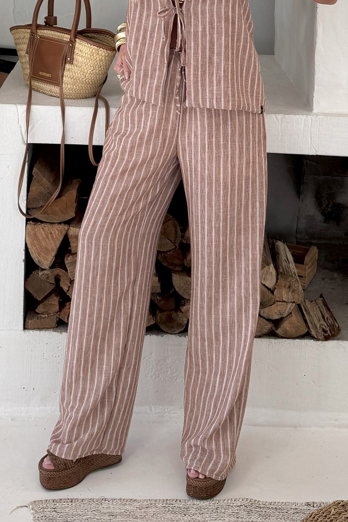 Calça Pantalona Isla Marrom