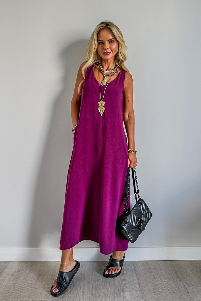 Vestido Midi Mahina New Bordô