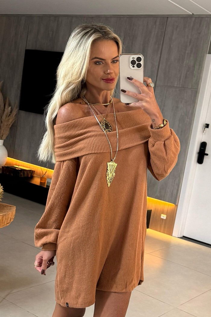 Vestido Amanda Camel