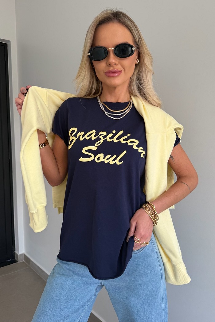T-shirt Brazilian Soul Azul Marinho
