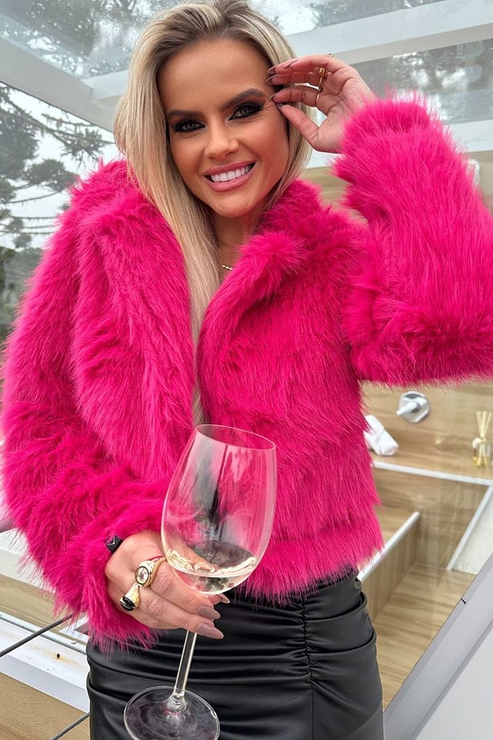 Casaco Poly Curto Pink