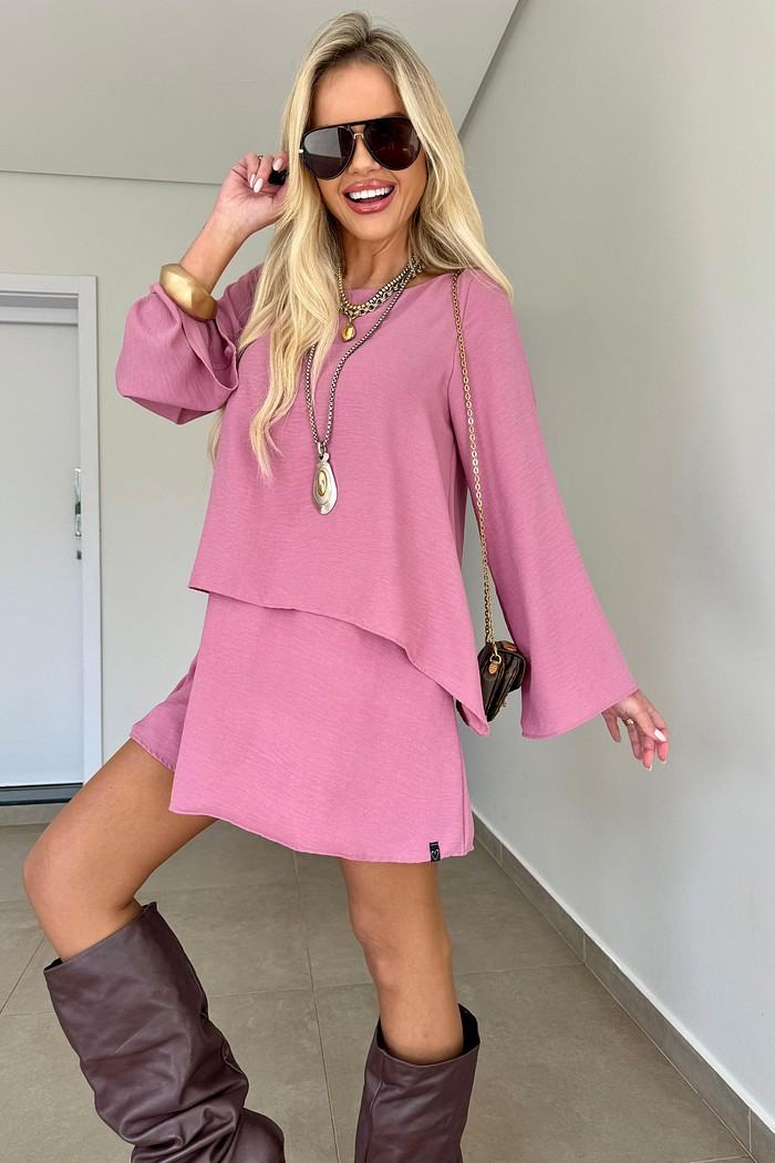 Vestido Alícia Rosa Antigo