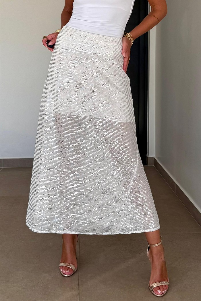 Saia Midi Party Branca