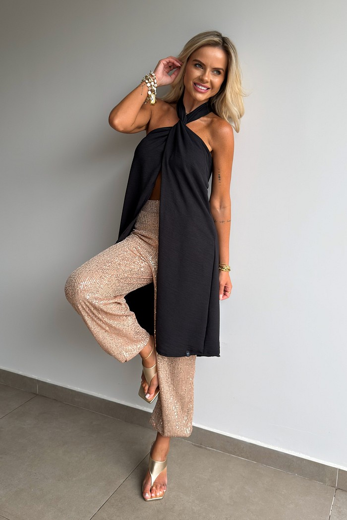 Blusa Transpassada Zoe Preta