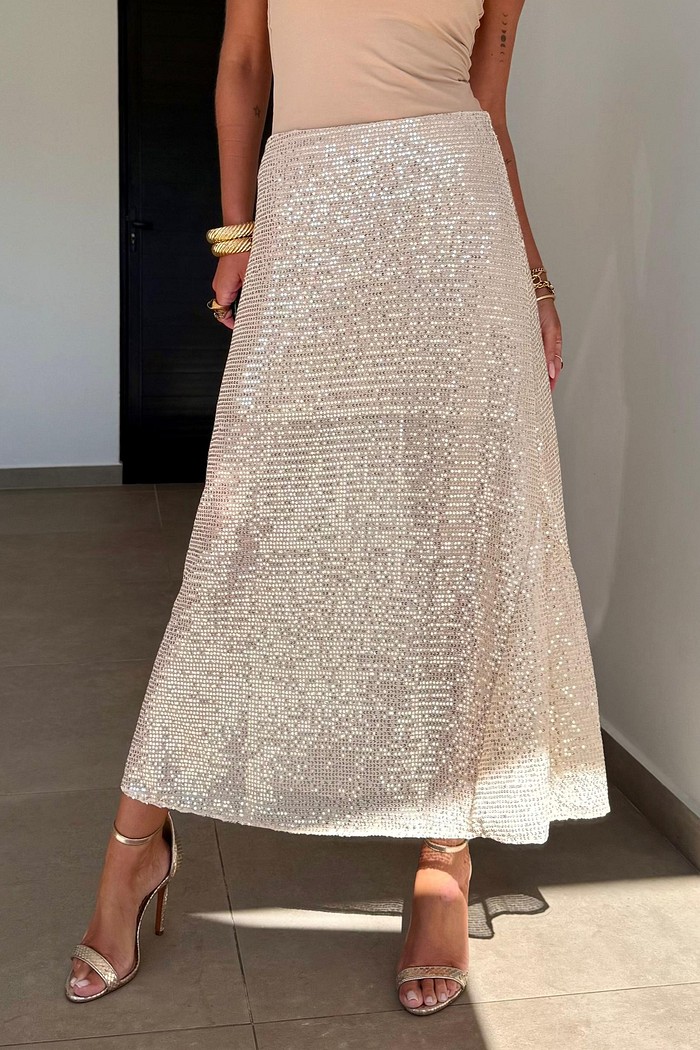 Saia Midi Party Nude