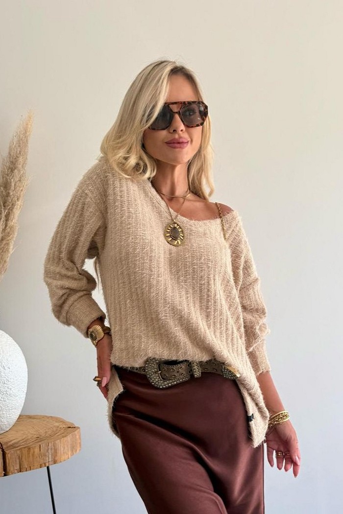 Blusa Ampla Tricot Julieta Aveia