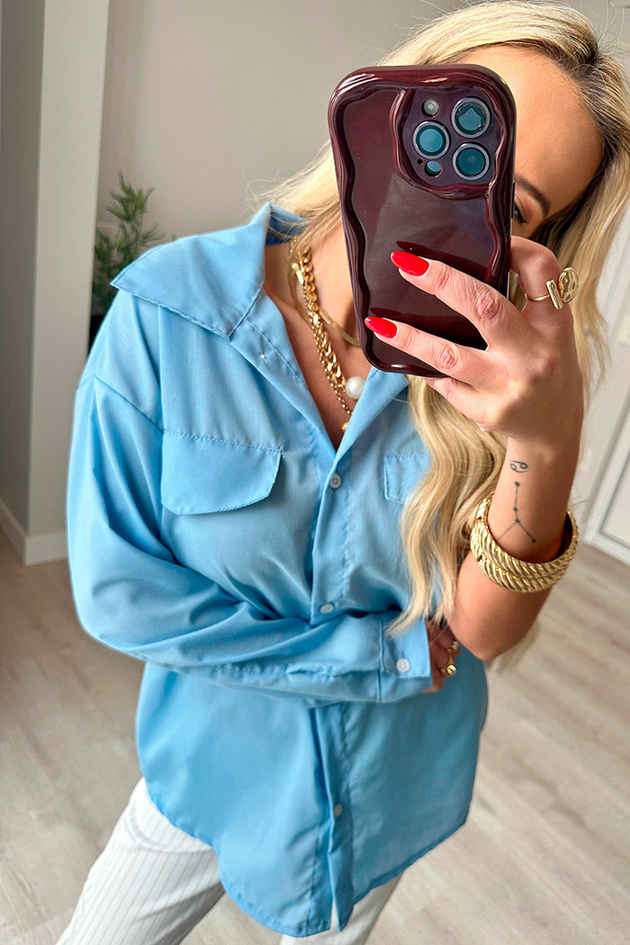 Camisa Tricoline La Vie Azul