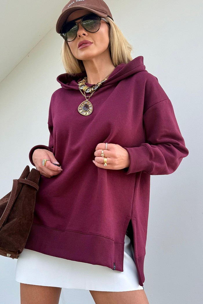 Moletom Maxi Peluciado Vinho