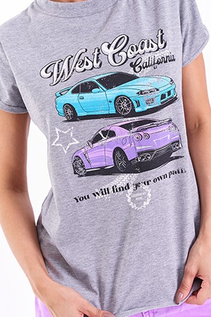 T-shirt West Coast Cinza