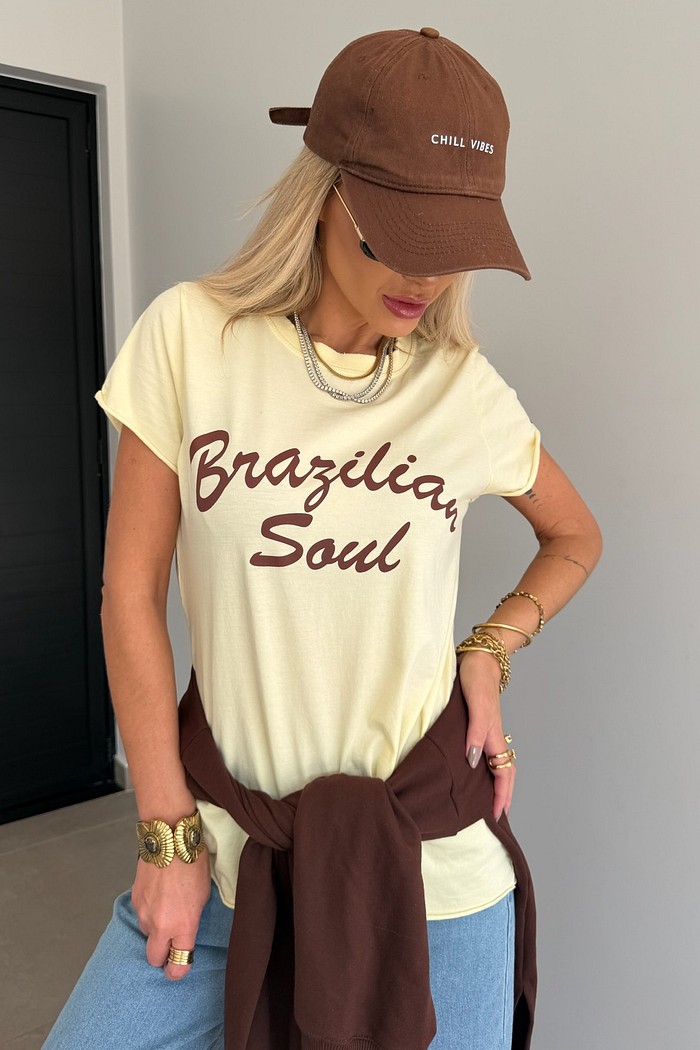 T-shirt Brazilian Soul Amarelo