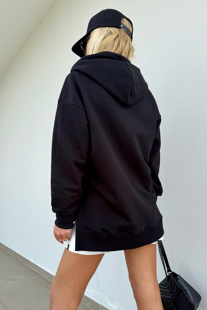 Moletom Maxi Peluciado Preto