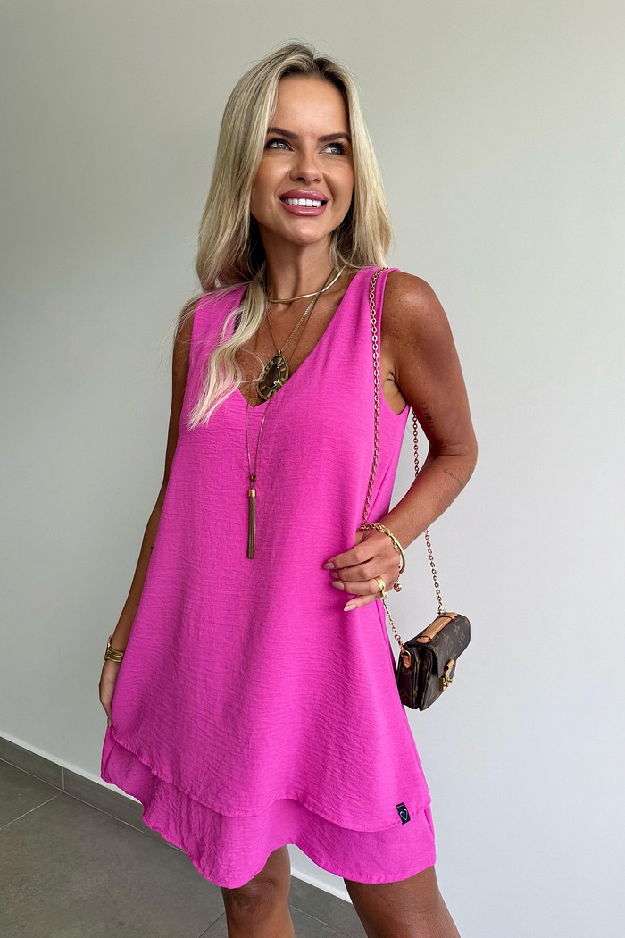 Vestido Maya Sem Mangas Pink