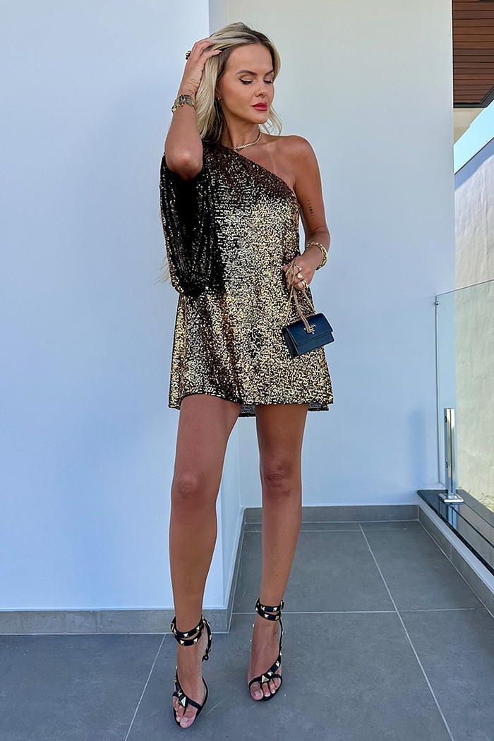 Vestido Glow Dourado