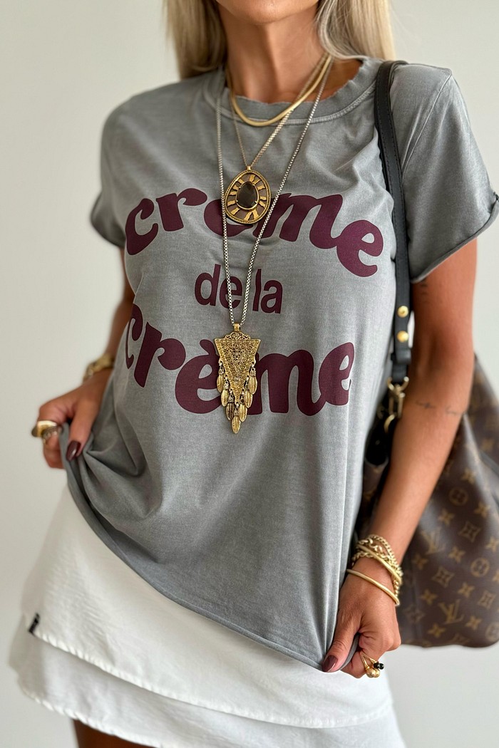 T-shirt Creme de La Creme Cinza