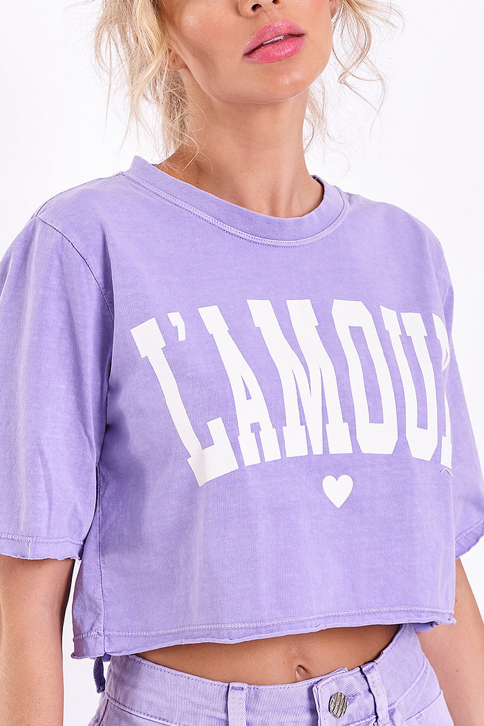 Cropped L'amour Lilás