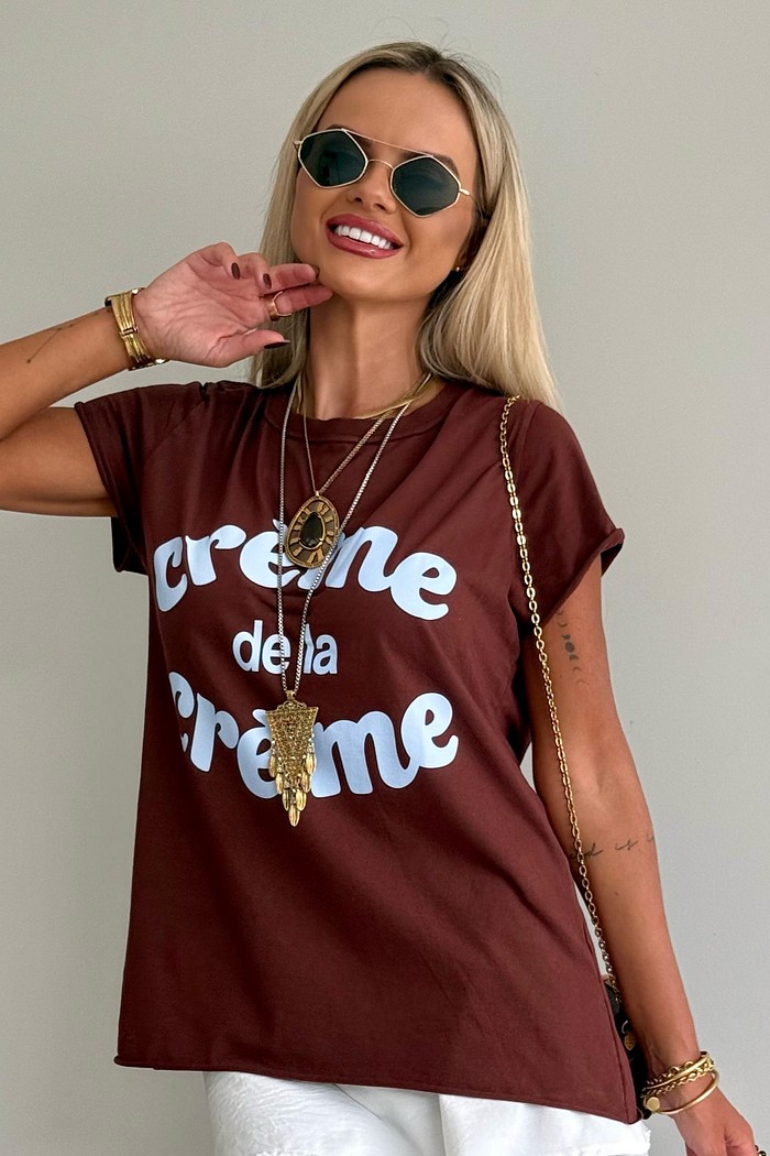 T-shirt Creme de La Creme Marrom