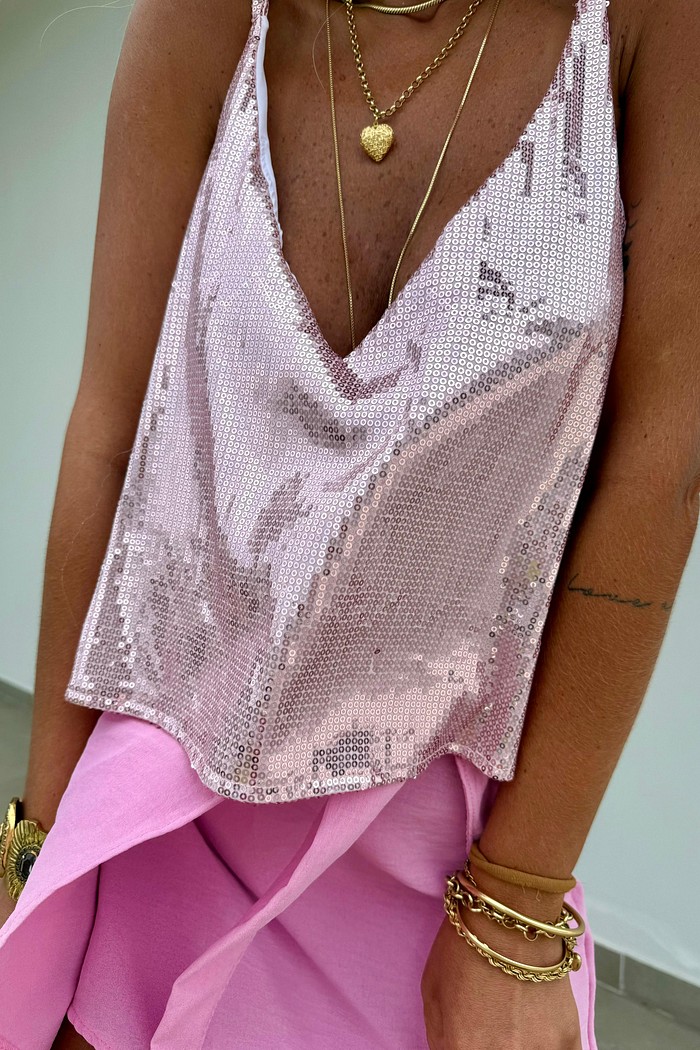 Blusa Paty Rosa Algodão Doce