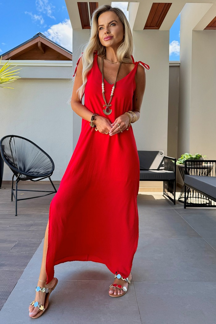 Vestido Longo Ibiza Vermelho Scarlet