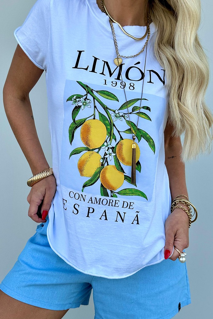 T-shirt Limon Branca