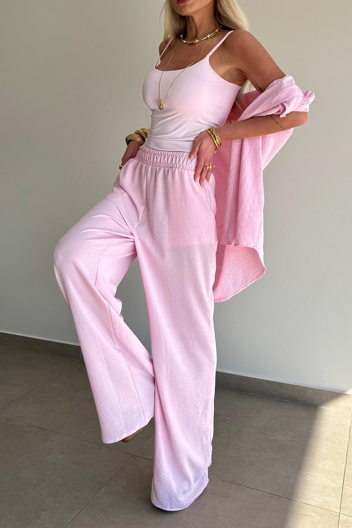 Calça Pantalona Búzios Rosa Baby