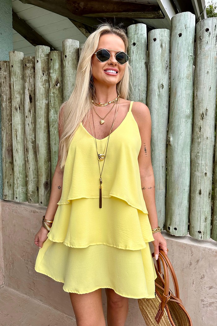 Vestido Liara Amarelo Manteiga