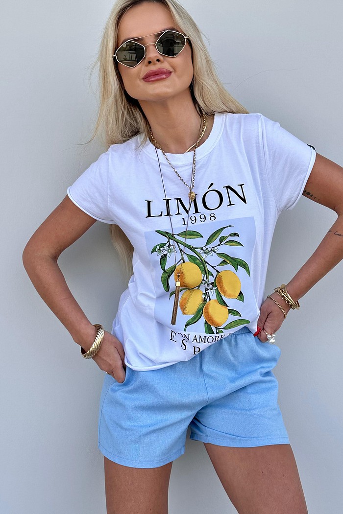 T-shirt Limon Branca