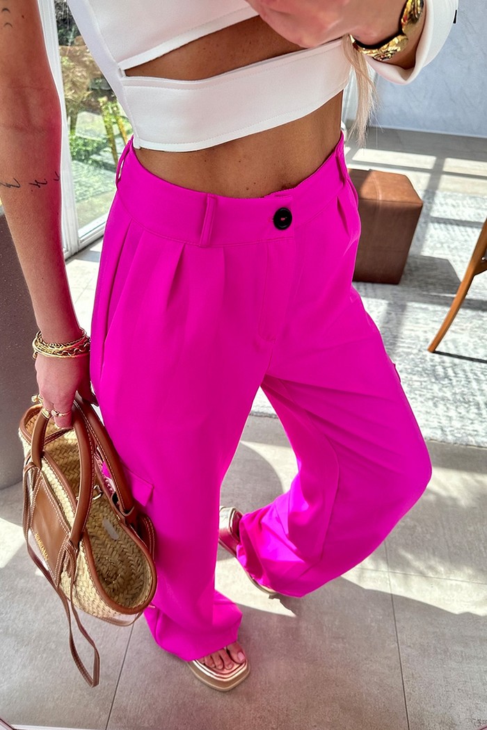 Calça Cargo Alfaiataria Suzy Pink